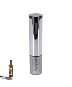 Sacacorchos eléctrico elaborado en acero inoxidable y ABS. Ideal para promociones y merchandising corporativo. Personalizable con tu logo.